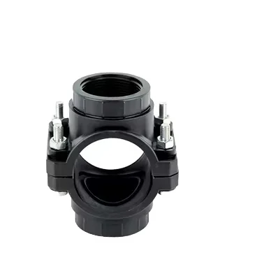 PP Compression Fitting Raw Material PN10 Double Clamp Saddle with or Without Reinforcing for Water supply irrigation