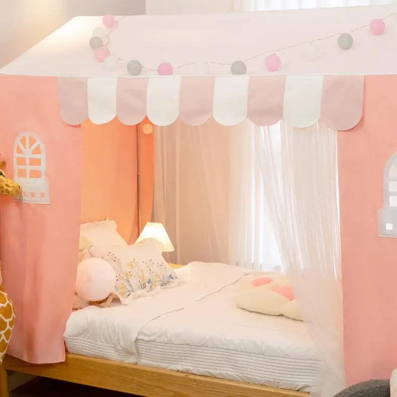 New child mosquito net home 2024 bedroom bed curtain bracket single bed tent