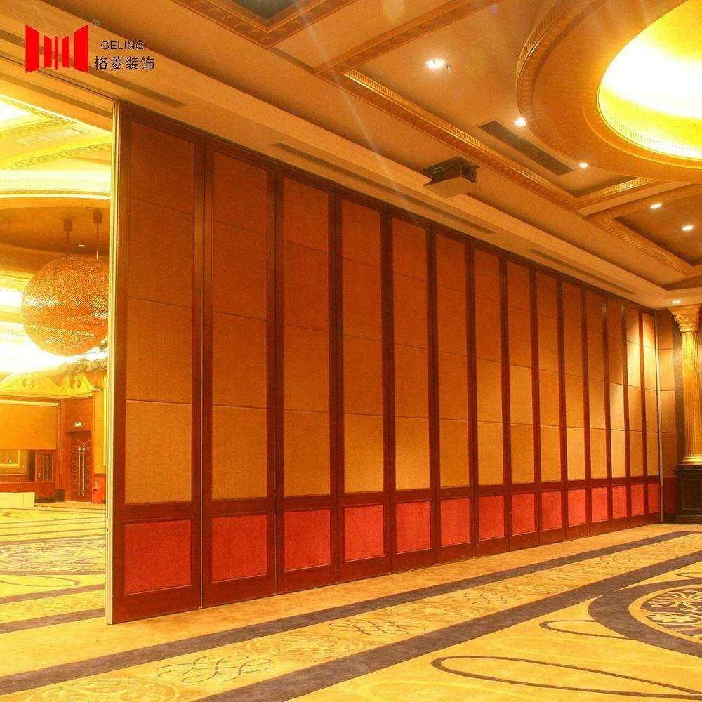 65mm luxury customized acoustic hotel movable fold wall partition with door temporary walls