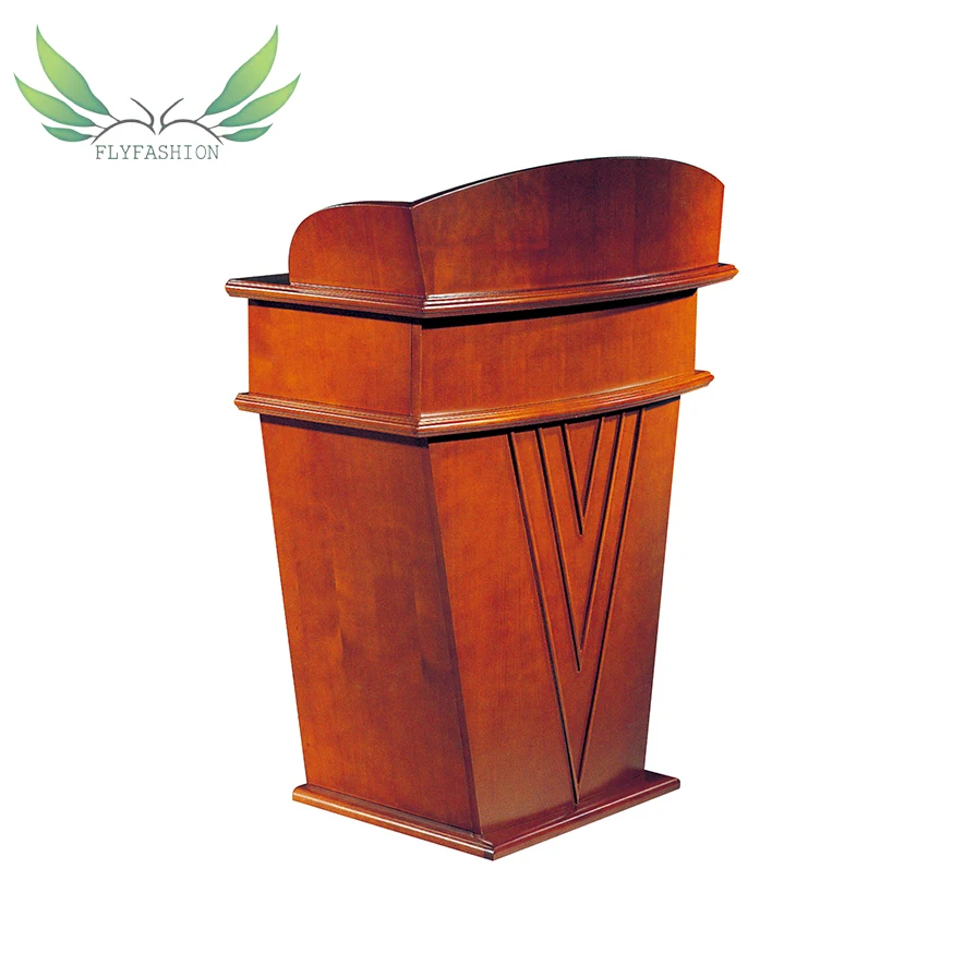 
Luxury design lecture hall desk/podium wooden speech desk for church use 