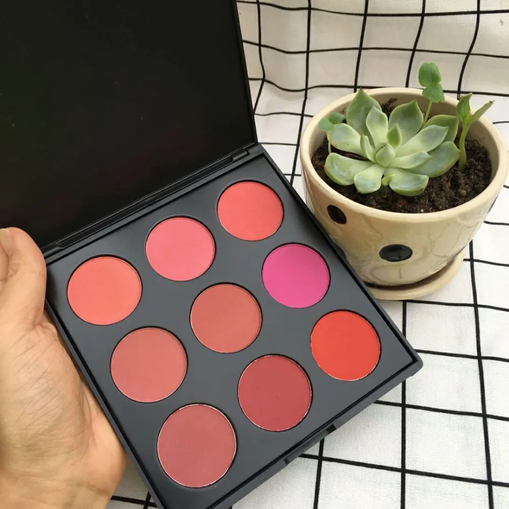 Cosmetics makeup make your own brand Wholesale waterproof long lasting 9 color blush makeup