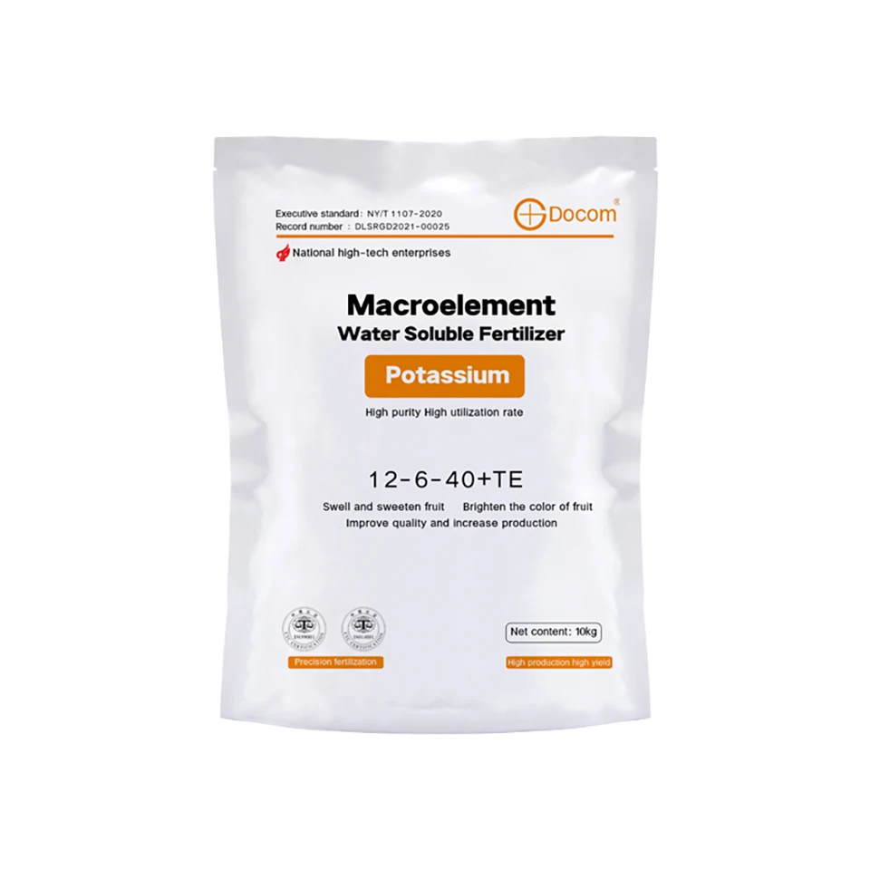 100% Solubility Organic Potash Fertilizer NPK 12-6-40 Potassium Fertilizer Gardening Use Fertilizer