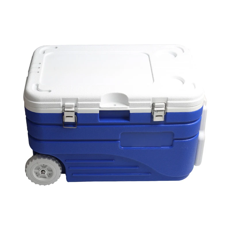 Wholesale 45L PU large transport refrigerated fresh outdoor picnic fishing portable handle cooler box