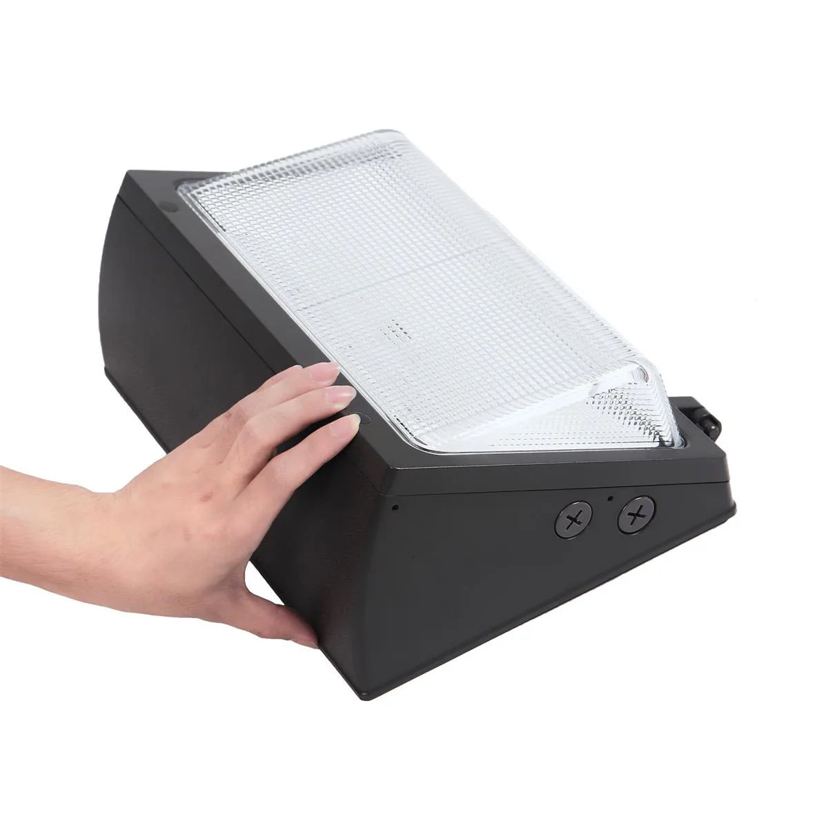 DLC 120W Semi Cut Off LED Slim Wall Pack Light With Photocell for Wet Location Outdoor