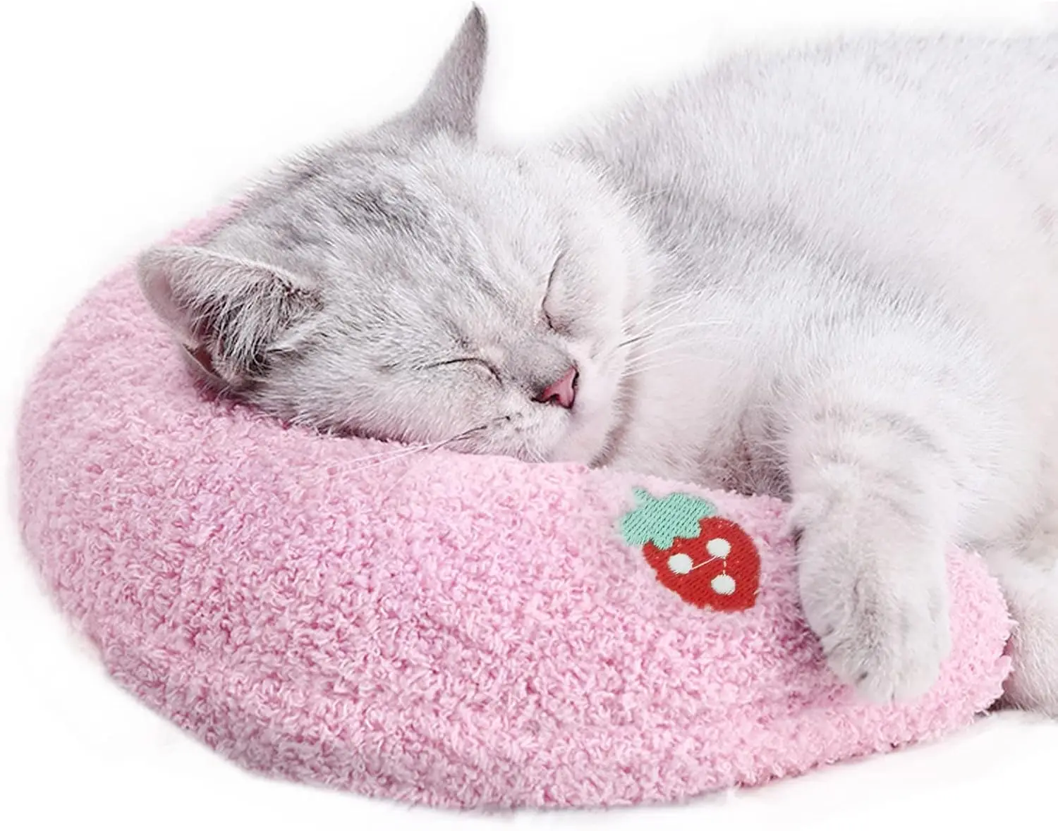 2023 New Design Pet Pillow U Shape Soft and Fluffy Plush Pet Pillow for Cat to Lay on Cat Bed Pillow