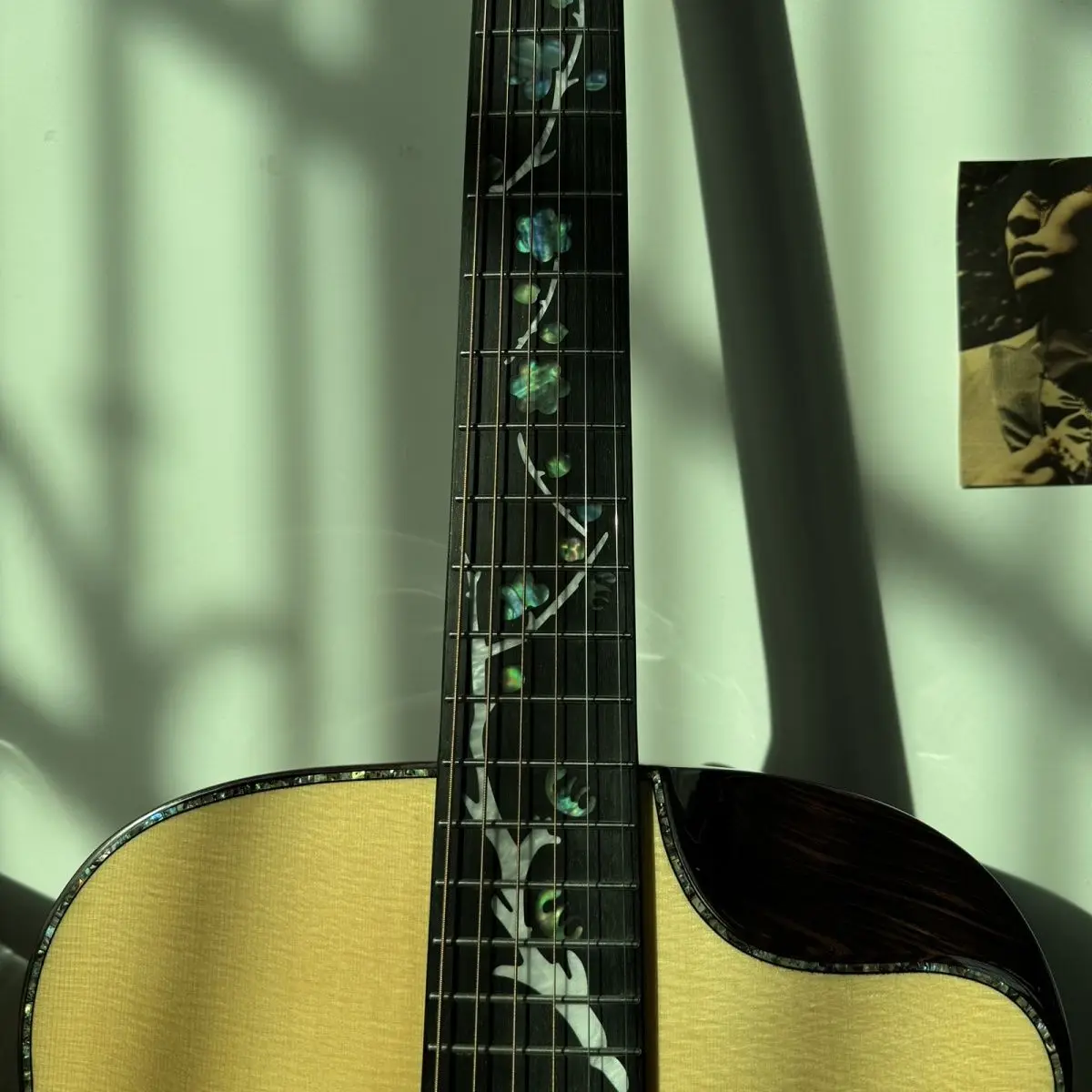 41-Inch Dreadnought  All Solid Spruce Mahogany High Quality Acoustic Guitar Handmade All-Bone High-End