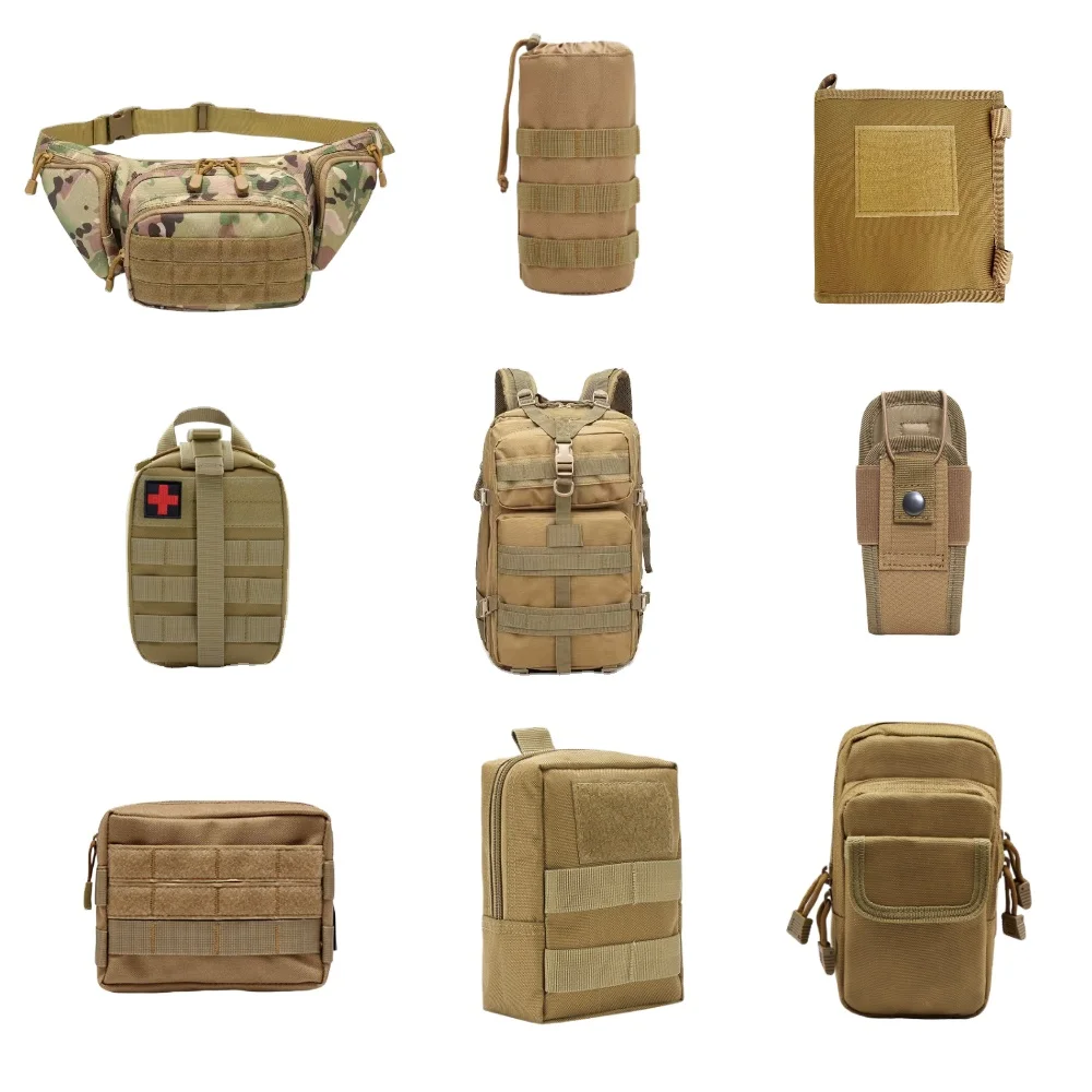 Molle Attachment Pouch with Molle Straps Waist Bag Tactical Hunting Backpack