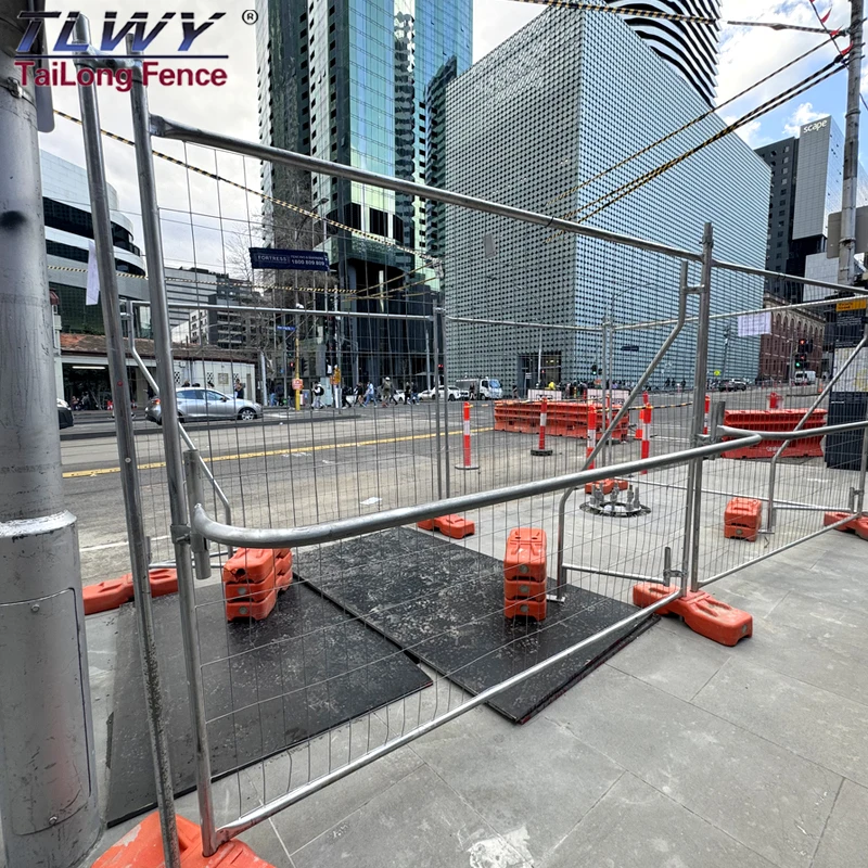 Construction Event Sites Powder Coated Australia Temporary Fence Chain Link Temporary Fence
