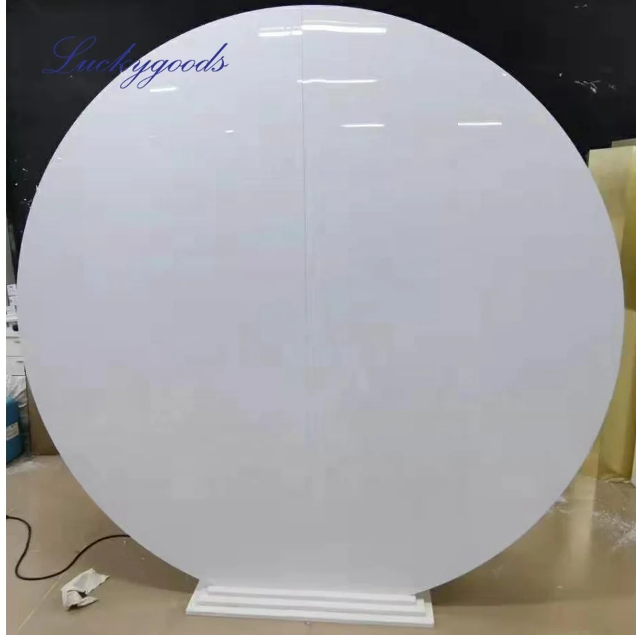 LG20190320-4 super quality round stage background metal wedding arch for stage decorations wholesale