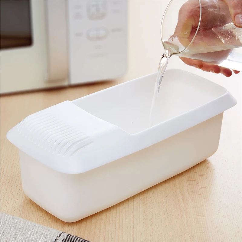 Kitchen 2-in-1 Microwave Cuisine Cooker Plastic Pasta and Vegetables Box Storage