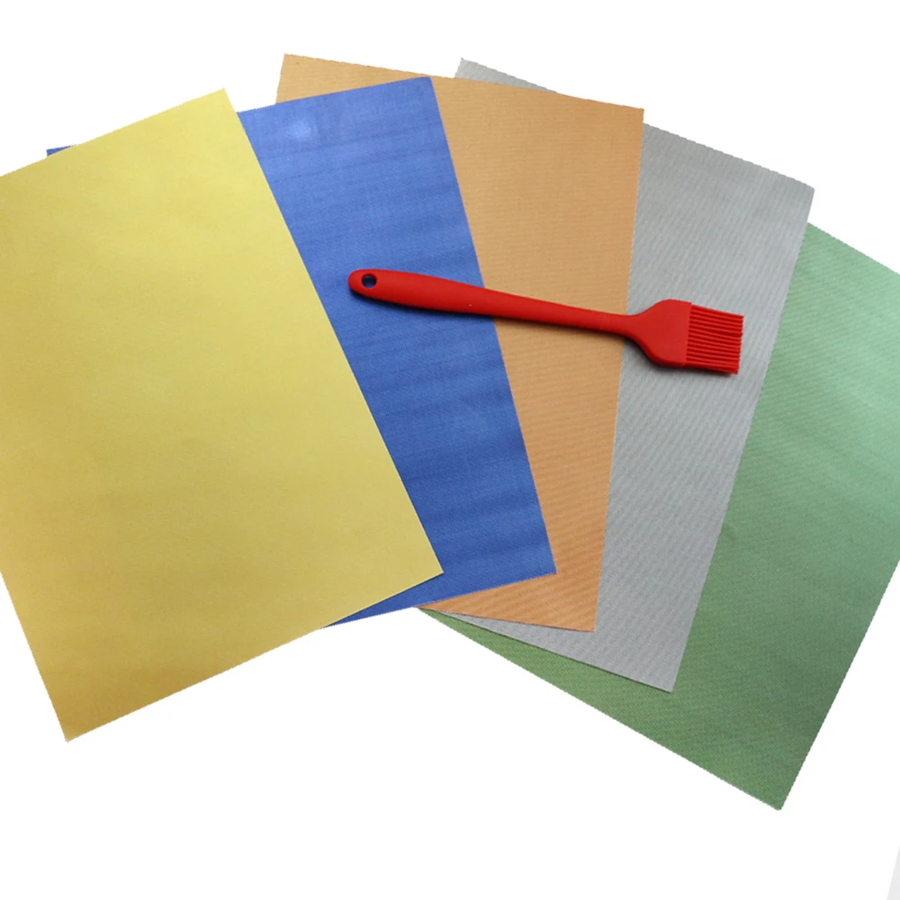 Oven Liner Gold Grillmatte Bbq Grillmat Bbq Grill Mat Set of 5 Heat Resistance Customized