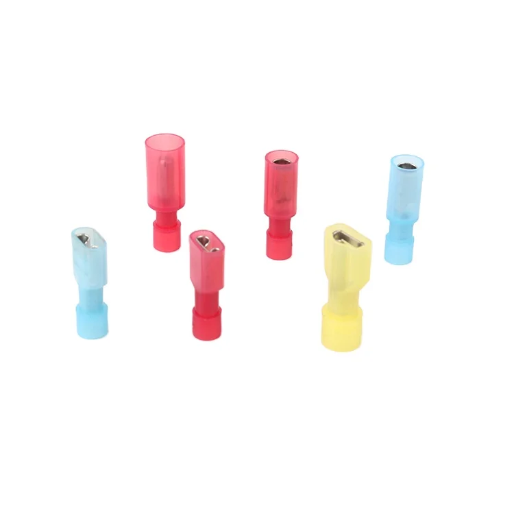 Fdfn Full Insulated Joints Electrical Spade Connector Nylon Electrical Female And Male Terminal Wire Quick Disconnect Terminals