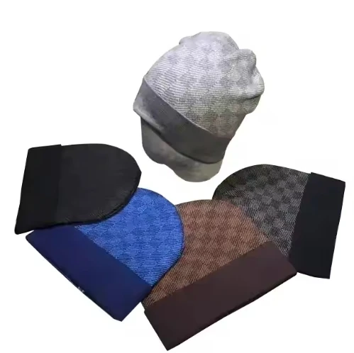 Designer Luxury Wool and Cashmere Beanhat Unisex Winter Warm Ski Trip Hat High Quality Cotton Classic Checked Pattern