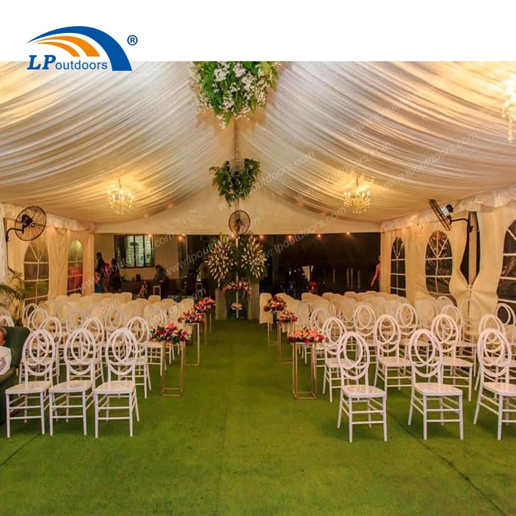 Marquee party tent satin fabric ceiling roof lining for wedding event