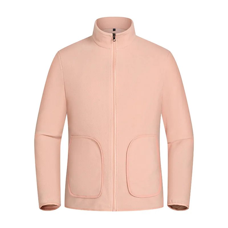 Outdoor polar fleece fashion fleece jacket Custom Thick warm sweater spring  hooded jacket for women and men  2023