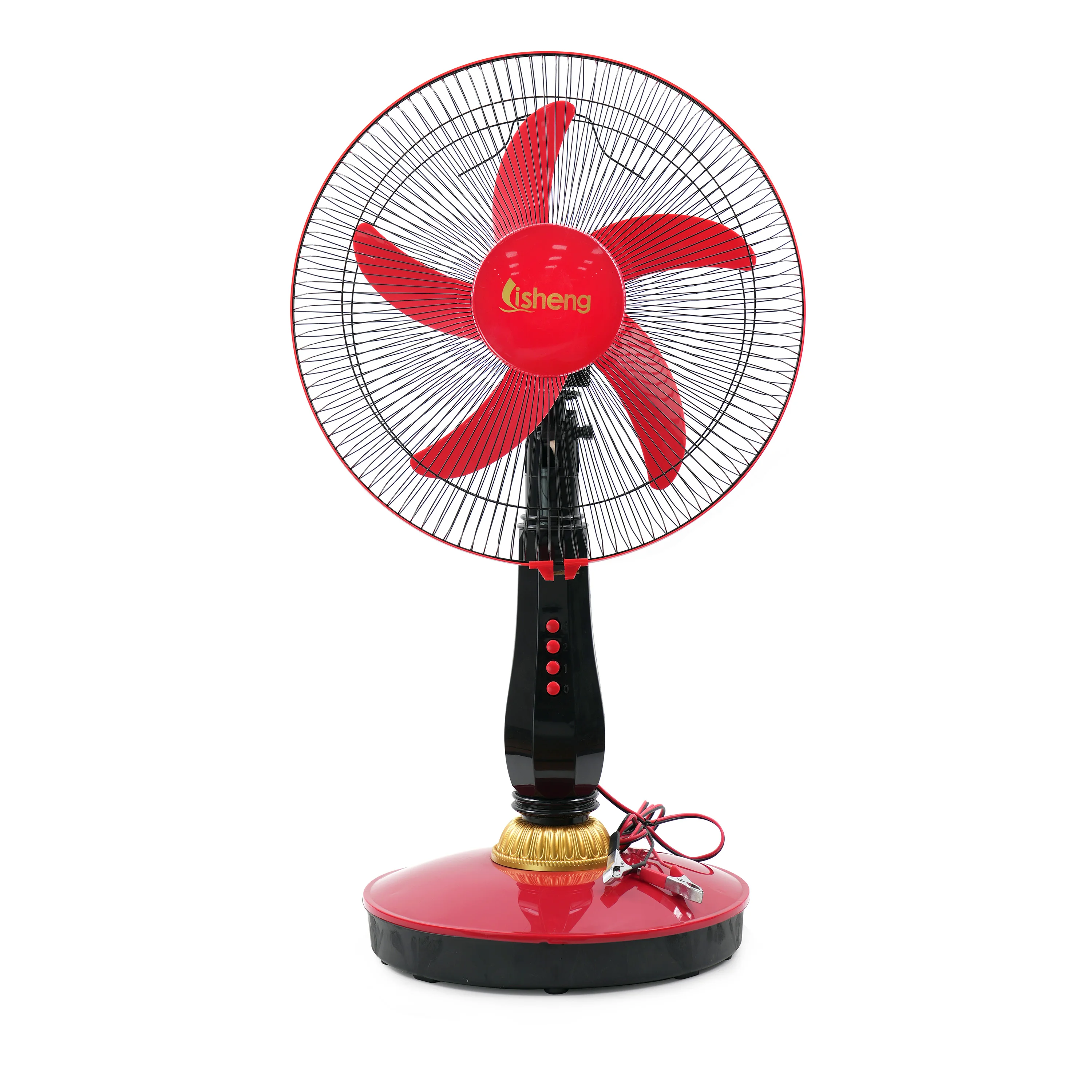 Factory direct delivery DC solar rechargeable table  fan 16 inch air cooling fan solar home outdoor portable fan