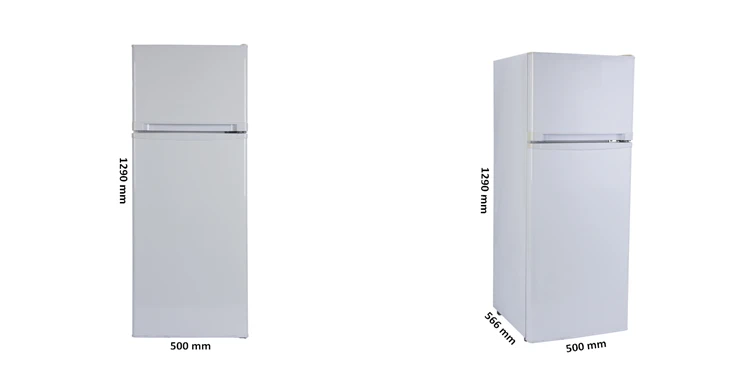 6.28 cube feet customization ac& dc dual power 2 doors solar system refrigerator