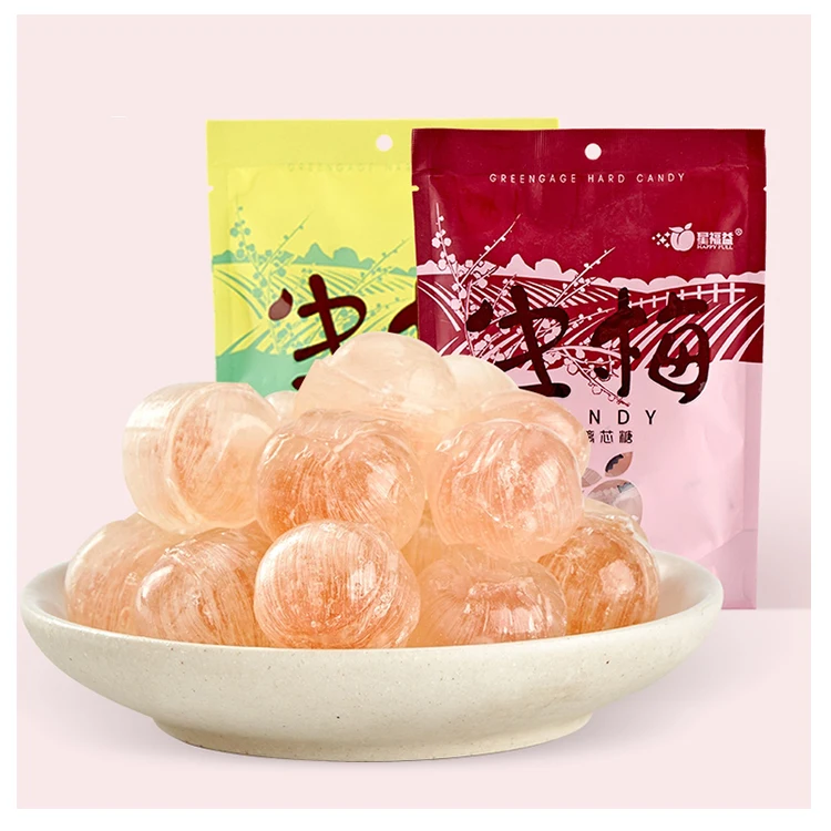 
Factory Lower Price Promotional Happyfull Private Label OEM Crystal Dried Fruit Plum Sauce Lemon Prune Hard Candy 