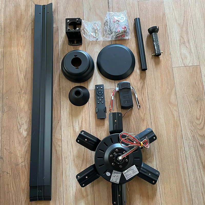 72 big strong metal blades fan high speed industry black dc motor remote control large ceiling fan