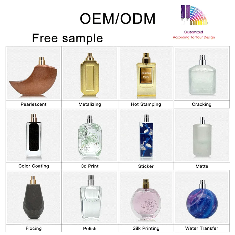 Design Luxury Ball Cover Top Parfum Botol Packaging Unique Empty 30ml 50ml 100ml Glass Spray Perfume Bottles For Sale