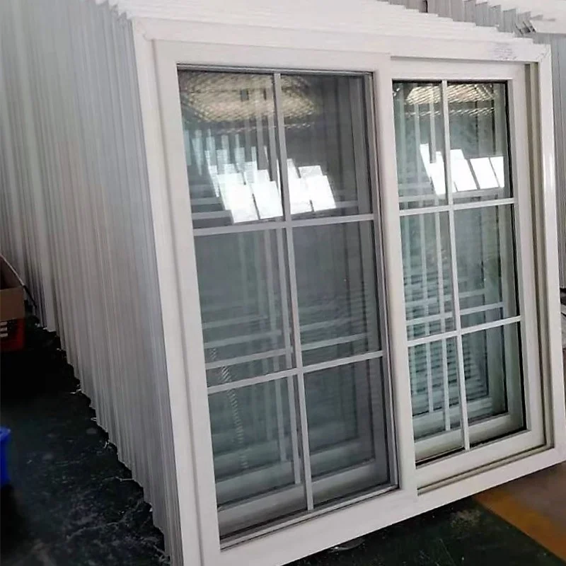 latest window designs best price pvc sliding windows with iron steel grill insect screen
