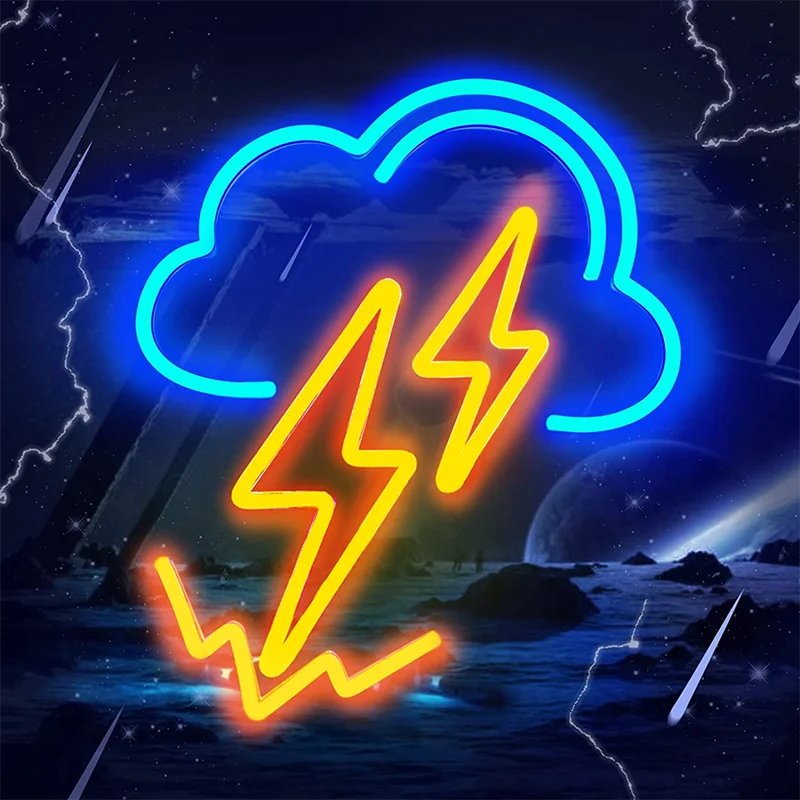 Led Neon Sign PlayStation Cactus Jack Game On Skeleton Disco Cheers Lightning Bolt Man Cave Neon Sign for Event Party