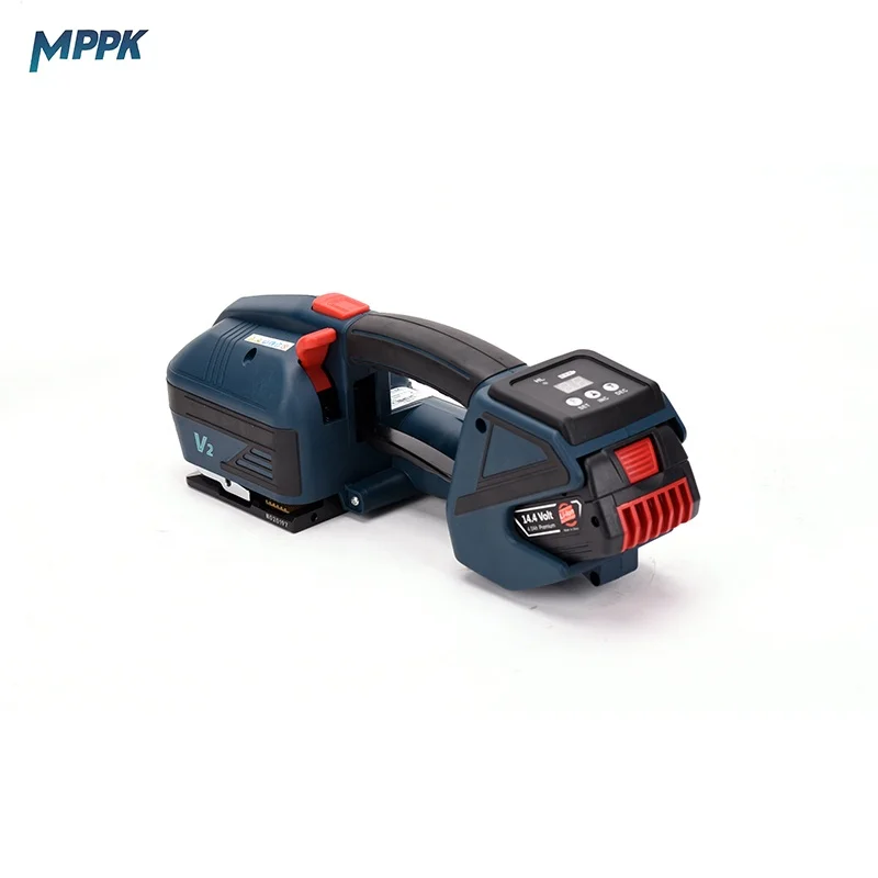 V2 Polypropylene Polyester Semi Automatic Electric Handheld Carton Strapping Machine 16mm