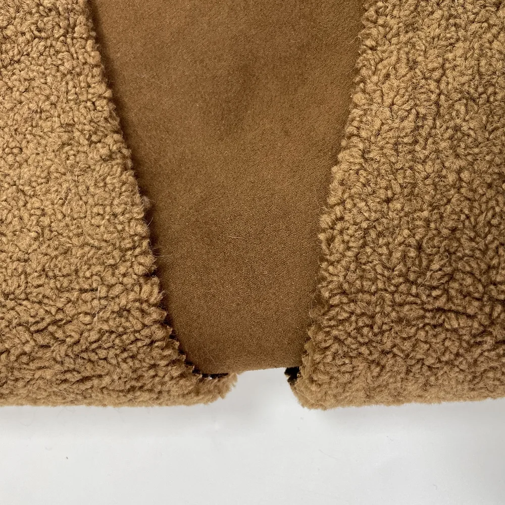 Custom polyester suede fabric high quality suede bonded faux fur fabric