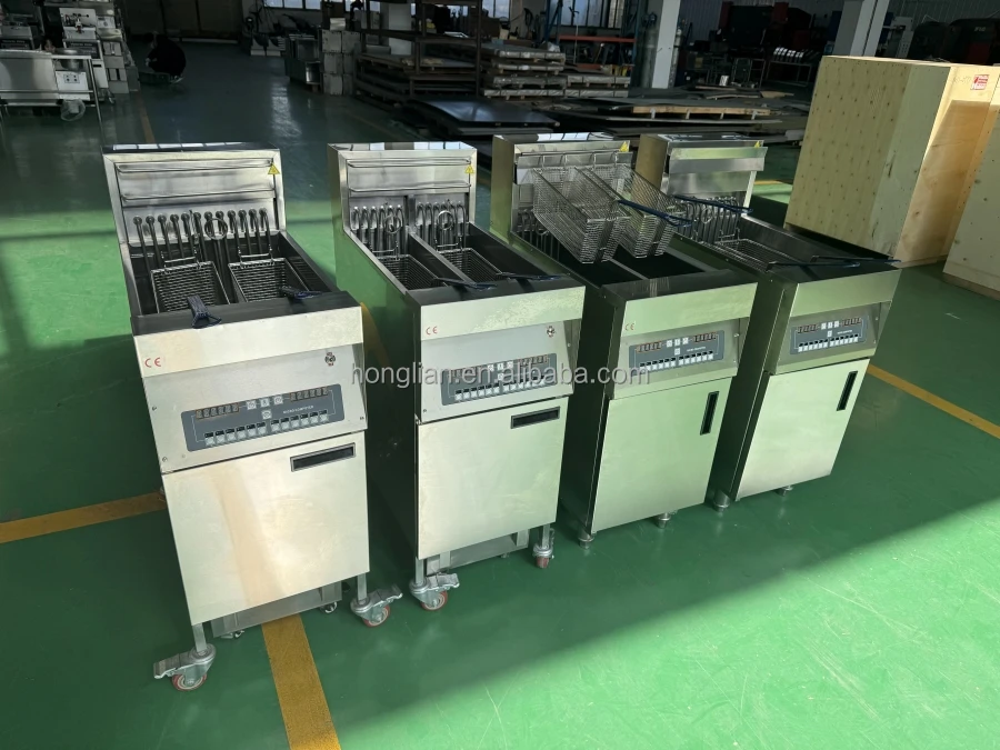 Commercial Electric Open Deep Fryers Fried Chicken French Potato Chips with Oil Filter