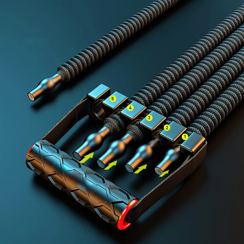 DECELEVEN Multifunctional Home Fitness Exercises Equipment Springs Adjustable Chest Expander Pull Rope Power Twister