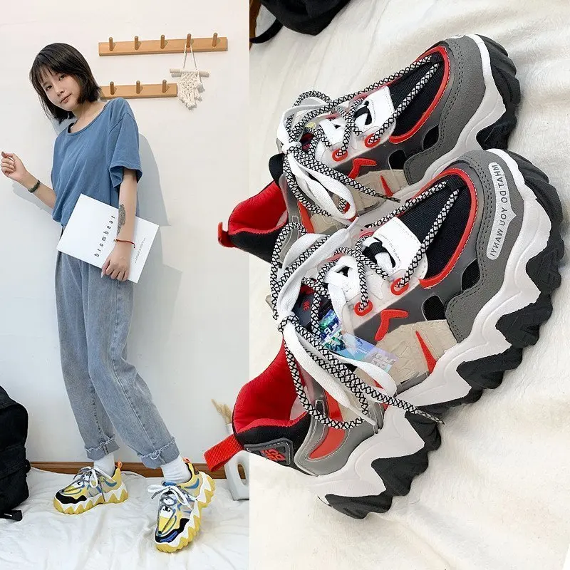 2021 Latest Design Ready to Ship Women New Style Air Cushion Black Ladies Sneakers