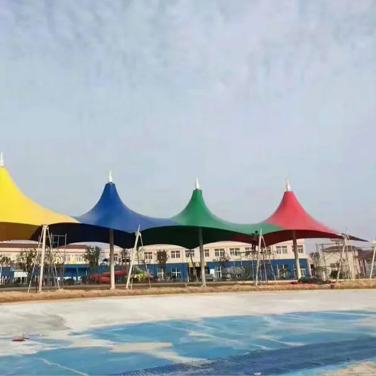 Высокая прочность на разрыв архитектурные мембранное покрытие зонтик для Кофейня