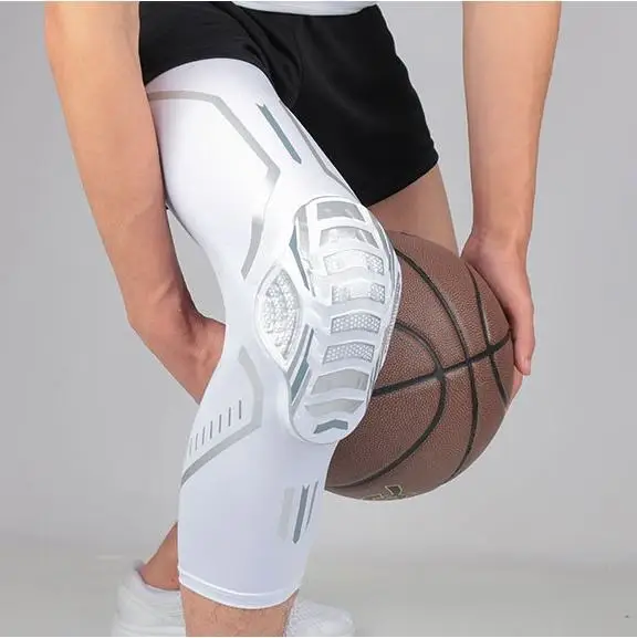 Loki Sport Fitness Long Compression Sports Elastic Full Leg Sleeves Warmer Knee Brace Motorcycle Guard Knee Pad