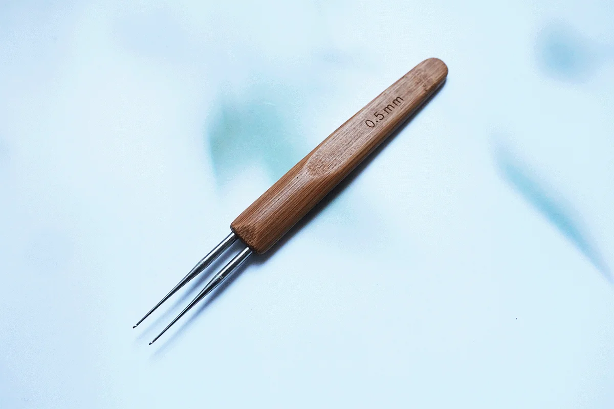 10-PCS Bamboo Crochet Needle Hooks.100% Natural Bamboo Handle Tool Making Dreadlock Braiding Hair.