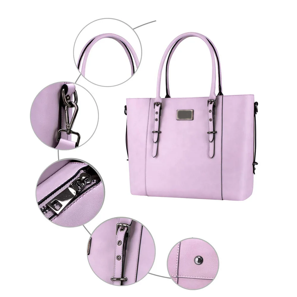 Latest French Light Weight Designer Factory Direct Deep Purple Unique Ladies Handbags Pu Leather Hand Tote Bag For Women Cheap