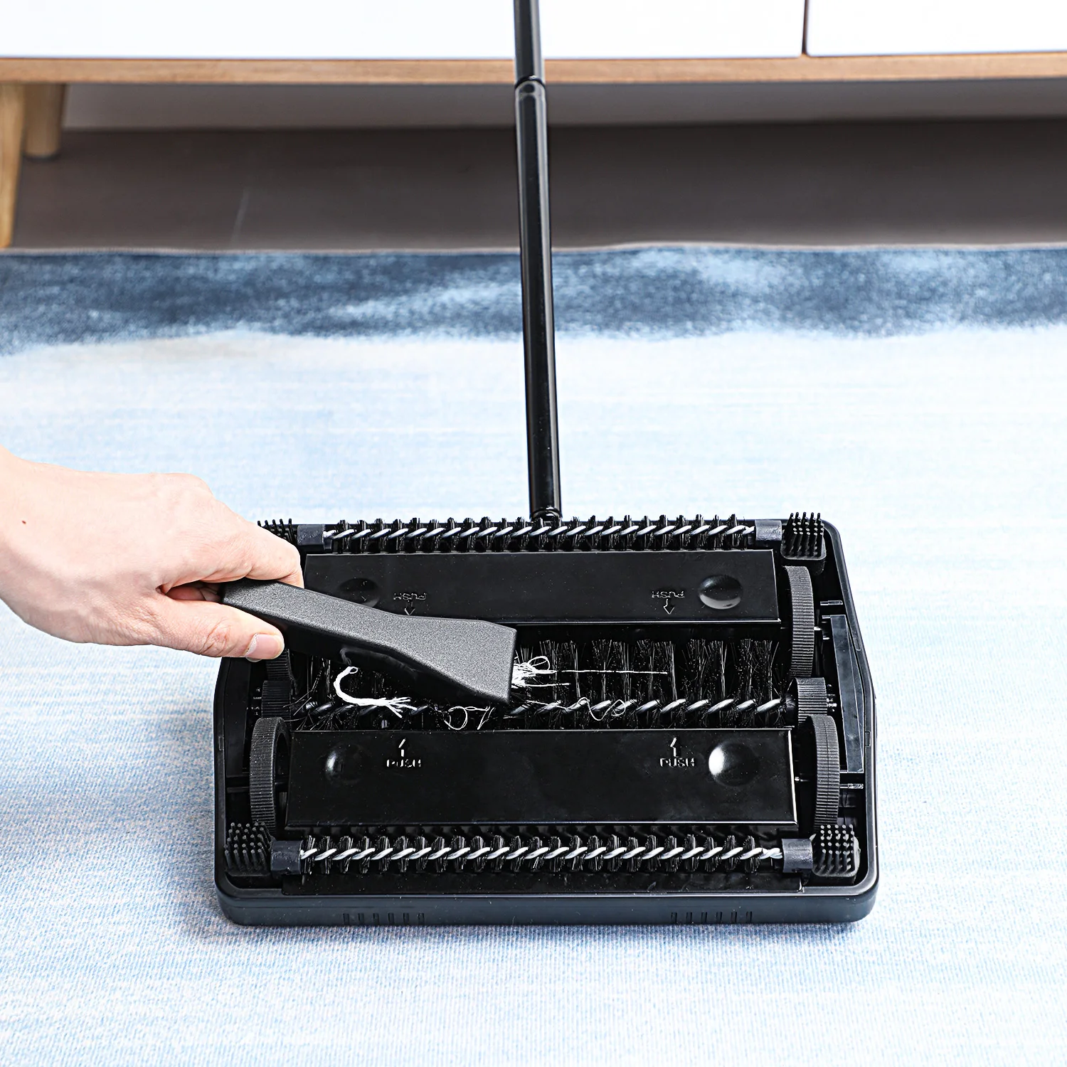 BOOMJOY Hand Push Floor Sweeper Cleaning Products For Household