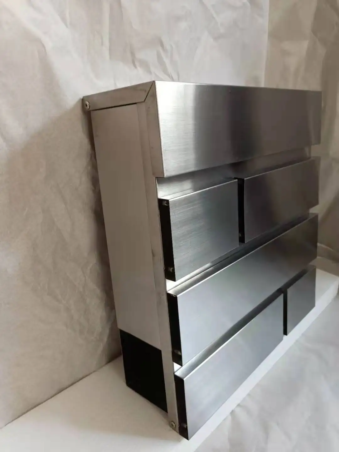 Outdoor street modern mailbox sturdy stainless steel delivery box key lock letter box