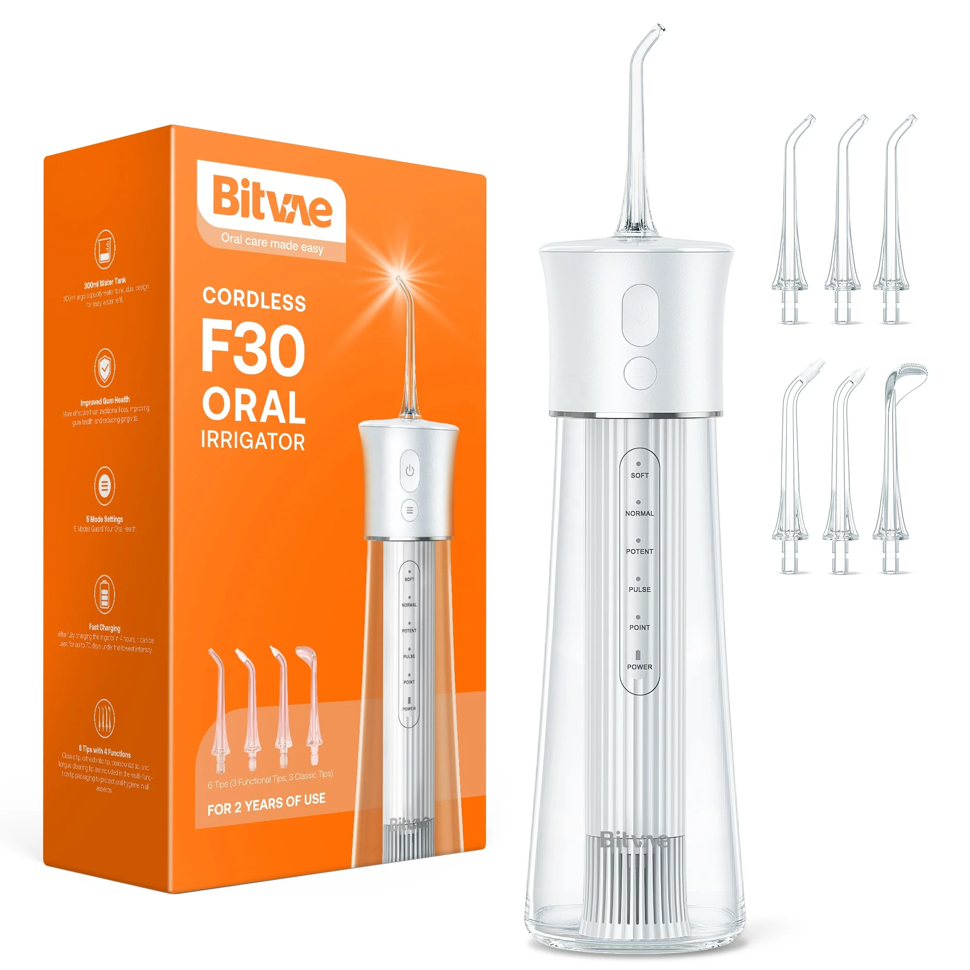 Bitvae BV F30 Water Proof Teeth Cleaner Oral Irrigator Dental Water Pik Flosser Tooth Water Jet Flosser