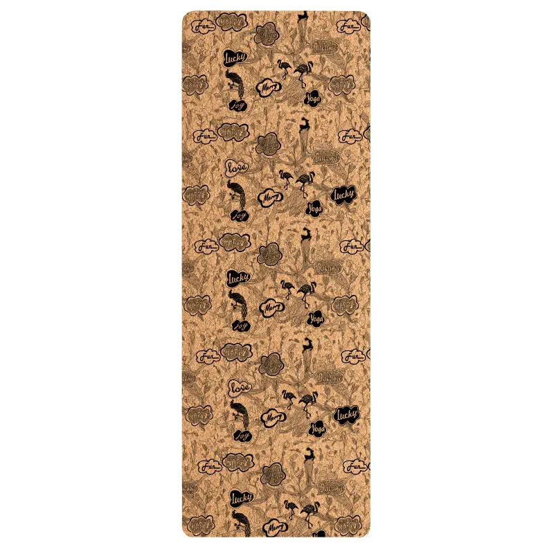 Sunframe non-slip cork yoga mat Eco friendly  TPE no creases no smell Extra thick Extra Large 183x65cm 7mm