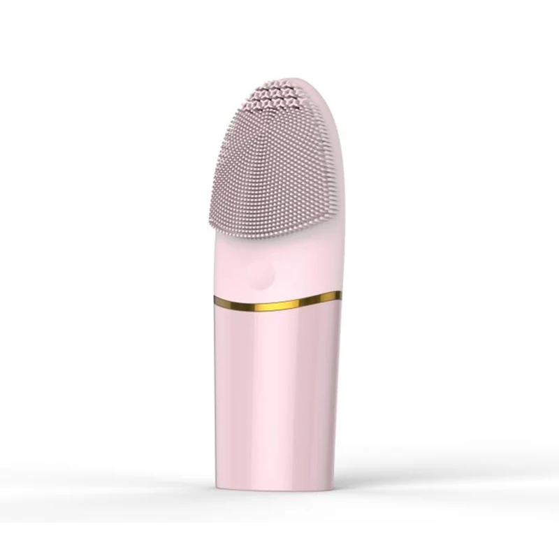 Mini Electric Vibrating Facial Cleansing Brush Skin Care Silicone Sonic Face Cleaner Deep Pore Cleaning For Face Wash