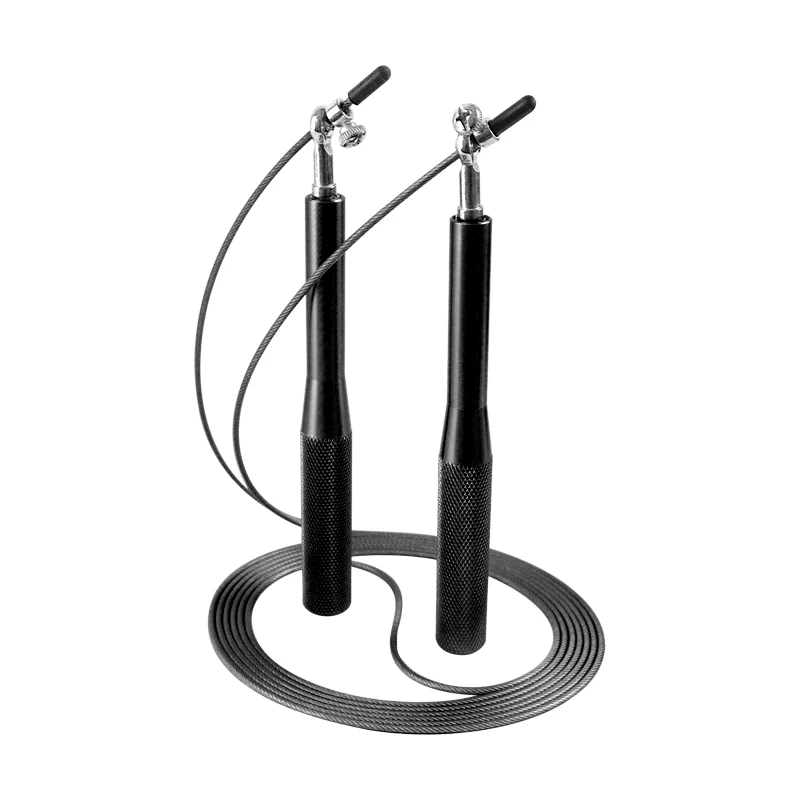 Handle Weighted Speed Jump Rope Custom Logo Fitness Exercise Training Aluminium Adjustable Steel Wire Rope Non-smart Durable