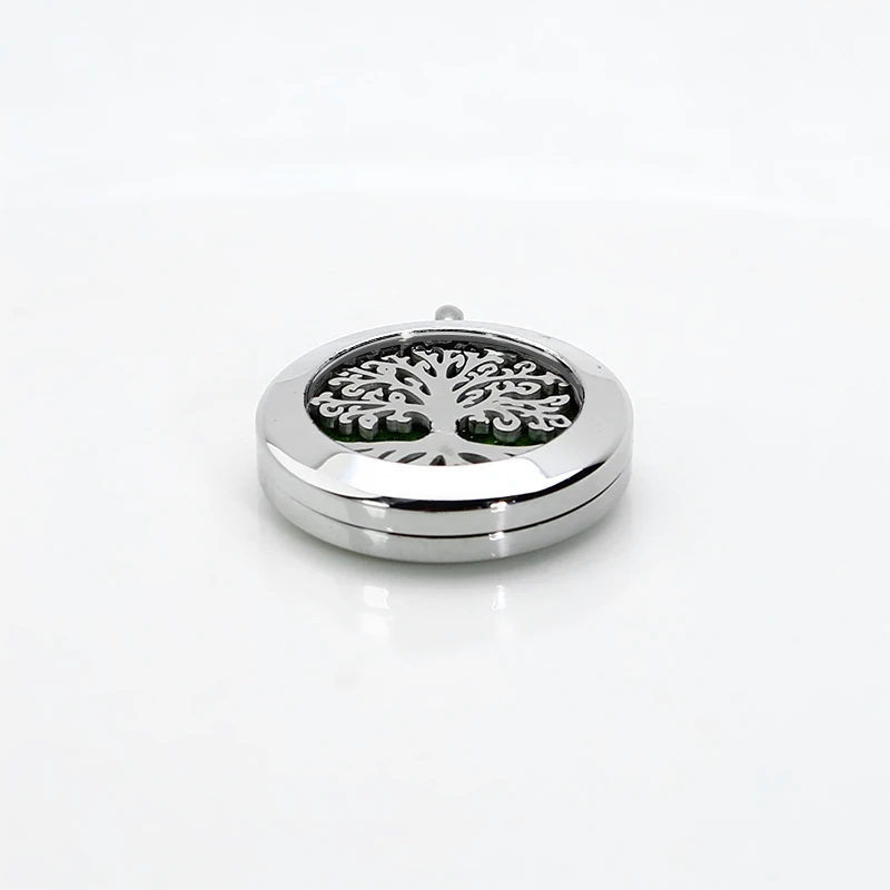 25mm Necklace Pendant Twist Oil Aromatherapy Perfume Stainless Steel Diffuser Locket Replaceable Fragrance Women Jewelry Making