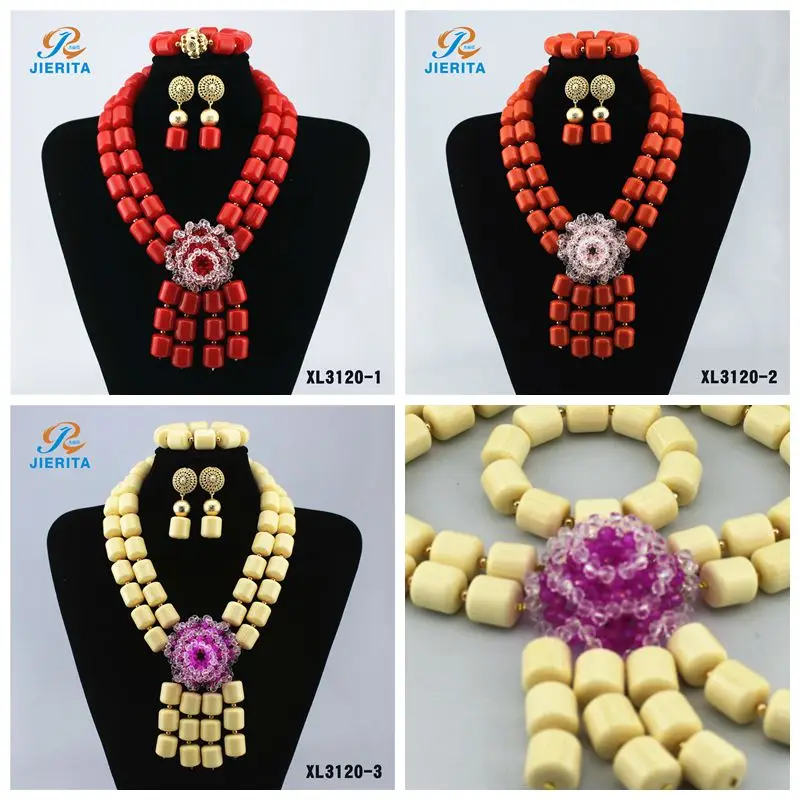 XL3120-1 African design high quality new big red three ring beads handmade wedding jewelry