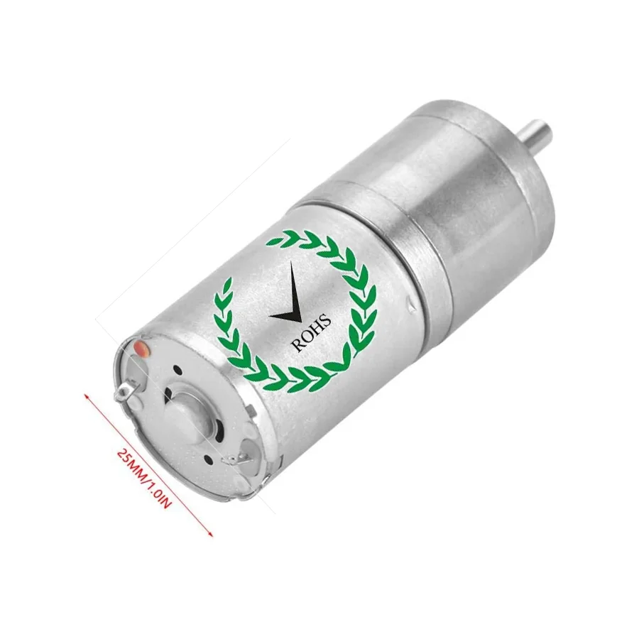 CE Certified High Power Long Life Time DC Electric Planetary Motor 12V 5 RMP 25MM Gear Reducer Motor