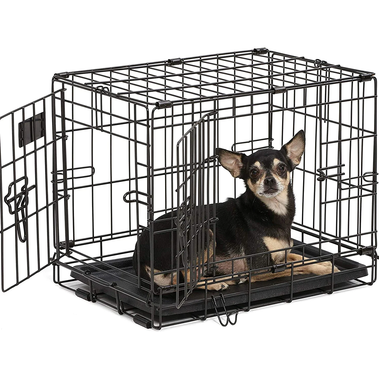 Portable Folding Pet Cage Rust-proof and Durable Multiple Sizes Metal Wire Stainless Steel Cage for Dog Cat Rabbit Houses