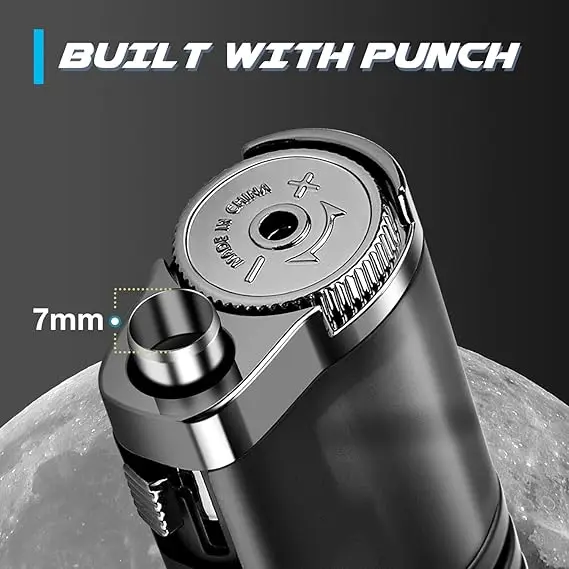 Adjustable Windproof Butane Torch Lighter for Camping and Candles - Butane Not Included