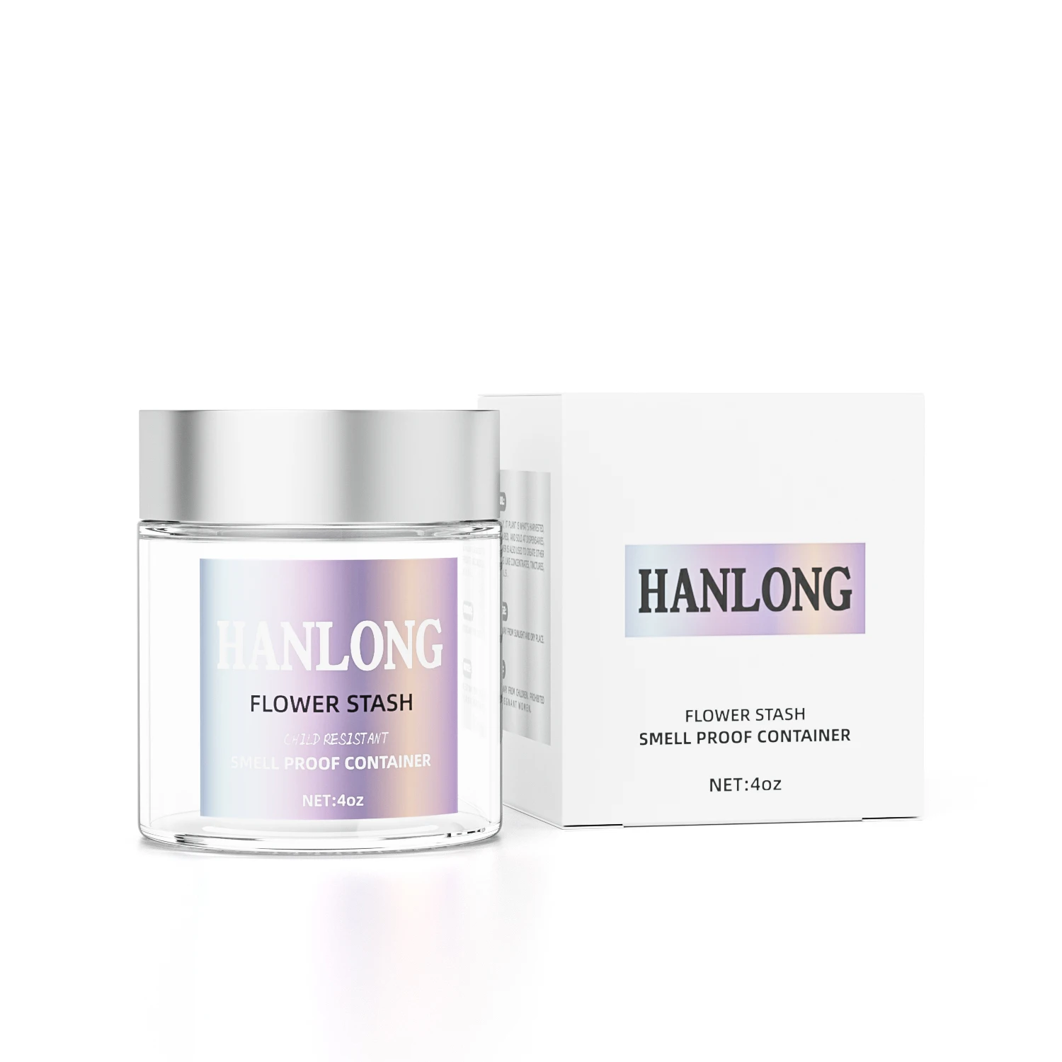 cheap 1 oz 2 oz 3 oz 4 oz Clear Child Proof Resistant Glass Jars with Lids