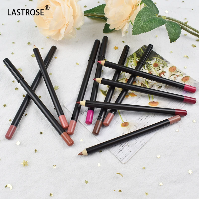 Luxury 24 colors lip liner private label vegan pink waterproof lip liner pencil  Lip Liner With Sharpener