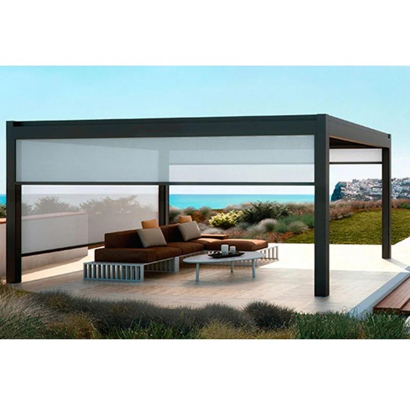 Easy Assembly Luxury Modern Outdoor Pergola Aluminium Waterproof Louver Roof Metal Garden Pergola