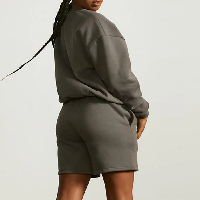 Womens 100% cotton luxury streetwear oversized embroidered jumper sweater crewneck embossed couple hoodies set sweatshirt women